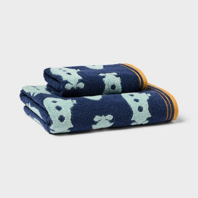 Submarine Kids' Bath Towel Navy - Pillowfort