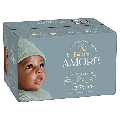 Amore by Pampers Diapers Super Pack - Size Newborn - 76ct