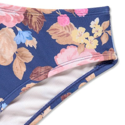 Women's Hipster Full Coverage Bikini Bottom Floral L