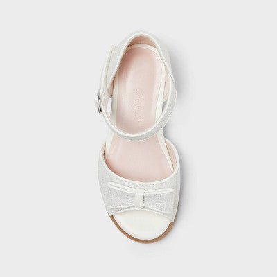 Toddler Girls' Hazina Peep Dress Heels - Cat & Jack White 12T