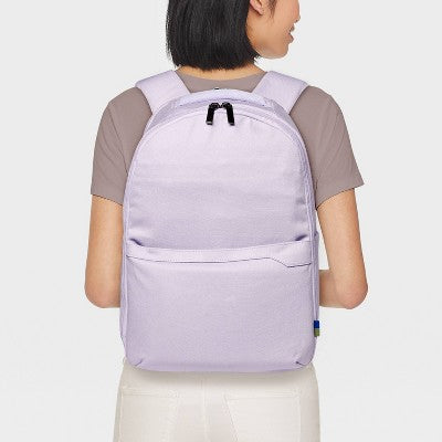 Canvas 17.5" Backpack - Open Story Light Purple