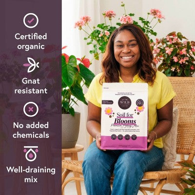 WE THE WILD Soil for Blooms Premium Organic Bloom-Boosting Potting Mix For Flowers 6 qt