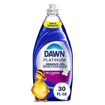 Dawn Wild Jasmine Platinum Liquid Dish Soaps - 30 fl oz: Multi-Surface Cleaner, Removes Grease