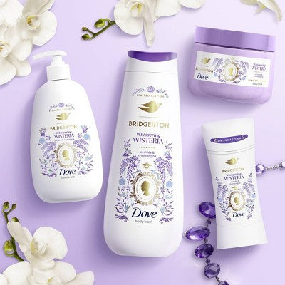 Dove Beauty Limited Edition Bridgerton Body Scrub - Whispering Wisteria - Orchids & Champagne Scent - 15oz