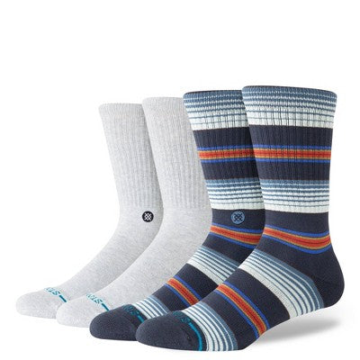 Stance Men's Serape Crew Socks 2pk - Heathered Blue 6-12