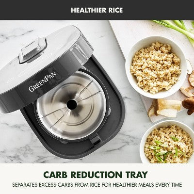 GreenPan Bistro Carb Reducing Rice Cooker Graphite