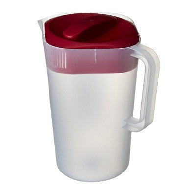 GoodCook Plastic Pitcher with 4 Way Lid - 1 Gallon - Red