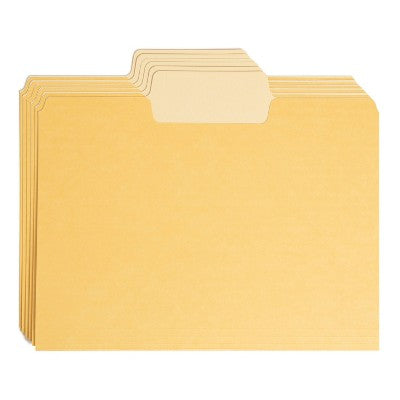 U Brands 24ct Super TabFile Folders - Two Toned