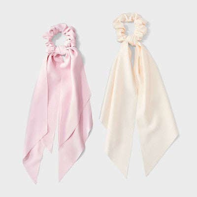 Long Tail Hair Twister Set 2pc - Wild Fable Pink/Cream