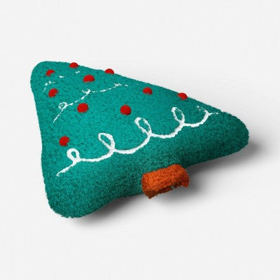 Christmas Tree Throw Pillow Green/Red/White - Wondershop
