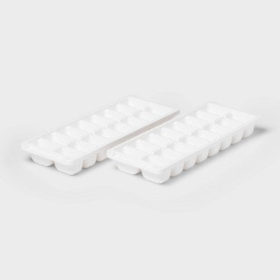 2pk Plastic Ice Tray White - Room Essentials