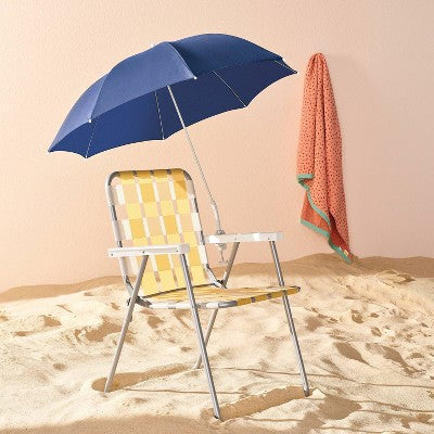 4' Round Outdoor Patio Clamp Beach Umbrella Navy - Room Essentials (LOCAL PICKUP ONLY)