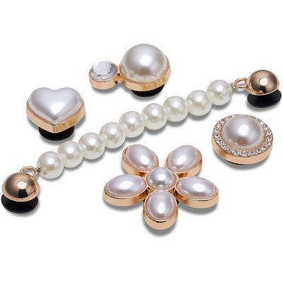 Crocs Adult Jibbitz Dainty Pearl Jewelry Shoe Accessories - Multicolor 5pk