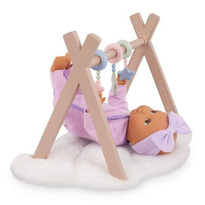 LullaBaby Baby Doll Playmat Set Cloud Floor Pillow with Hanging Toys