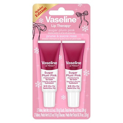 Vaseline Holiday Limited Edition Lip Balm - Sugar Plum - 2pk