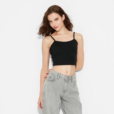 Women's Scoop Back Cami - Wild Fable Black L