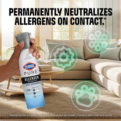 Clorox PURE Allergen Neutralizer Daily Air Spray Air Fresheners Ocean Mist - 8oz: Non-Toxic, Liquid Spray, 1-Pack