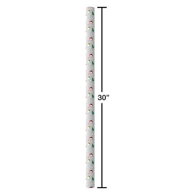 Christmas Icons Roll Wrap: American Greetings Multicolored Santa Pattern Gift Wrap, 30" Width, 20 Sq Ft Coverage (LOCAL PICKUP ONLY)