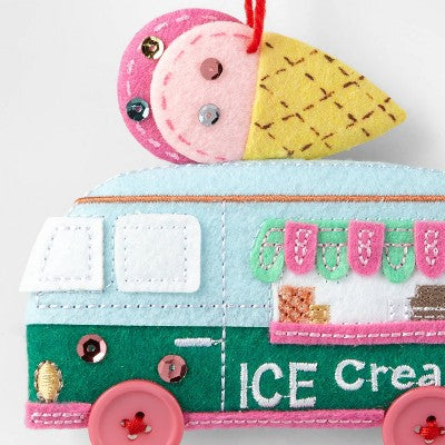 Fabric Ice Cream Truck Christmas Tree Ornament - Wondershop