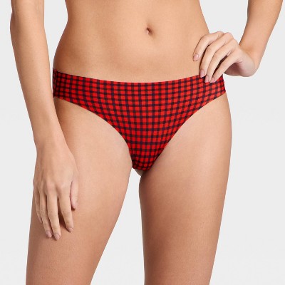 Women's 3pk Laser cut Holiday Bikini Underwear - Auden Red/Green/Blue XXL