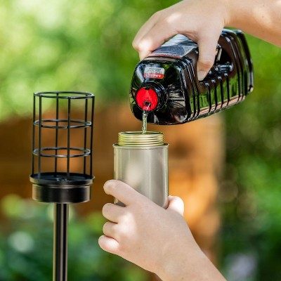 TIKI 64.25" Lantern Metal Outdoor Torch Black (LOCAL PICKUP ONLY)