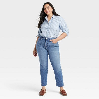 Women's Mid-Rise 80's Slim Fit Jeans - Universal Thread Blue 4