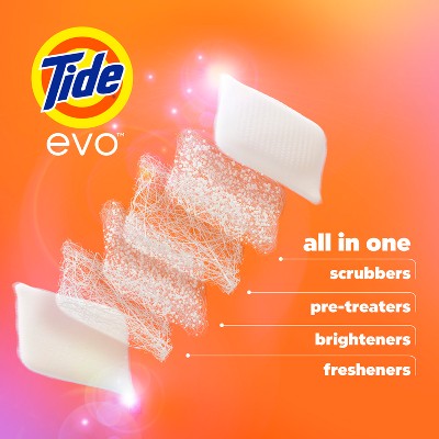 Tide EVO Original Laundry Detergent Tablets - 42ct: Box, Odor Control, Cold Water Detergent, Dye-Free