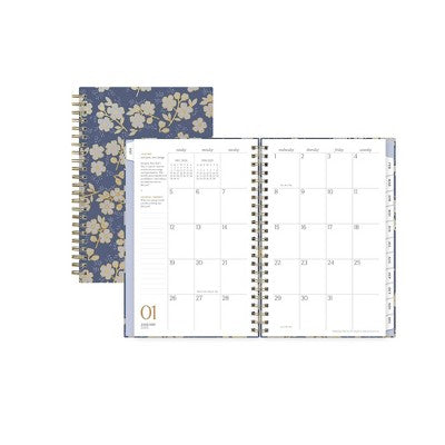 Marie Kondo for Blue Sky 2025 Weekly/Monthly Planner 8.27"x5.71" Wirebound Hana Navy