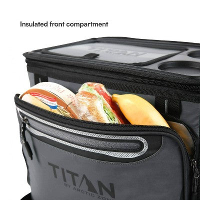 Titan by Arctic Zone 40 Cans/26.5 qt Collapsible Table Top Soft-Sided Cooler - Sharkskin Gray
