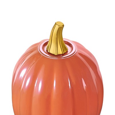 Glass Iridescent Pumpkins Orange - Bullseye's Playground