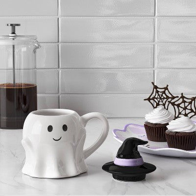 7.8 fl oz Figural Mini Ghosty Mug with Lid - Hyde and EEK! Boutique