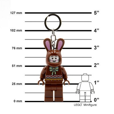 LEGO Minifigures Keychain Light - Chocolate Bunny: Batteries Included, ABS Material, 1 Figure