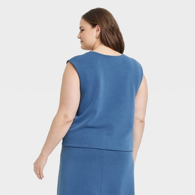 Women's Sandwash Vest - A New Day Blue XXL