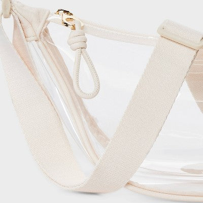 Essential Crescent Sling Crossbody Bag - Universal Thread Clear/Cream