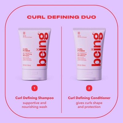 being Curl Power Conditioner - 3oz: Basic Conditioning, Cream Form, Travel Size