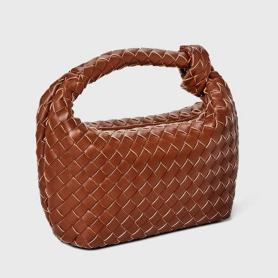 Mini Woven Handbag Clutch - A New Day Brown