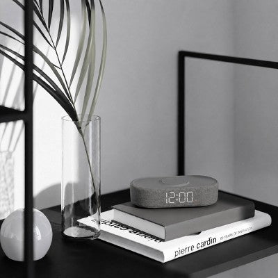 Power Tray Alarm Table Clock Gray - Capello