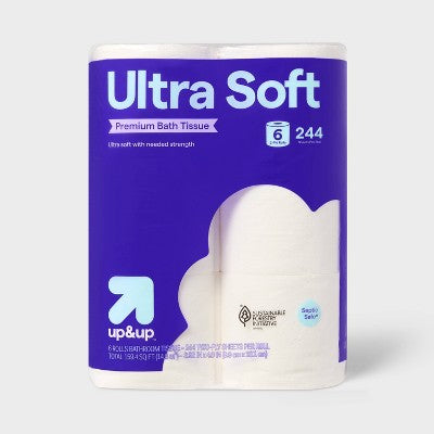 Premium Ultra Soft Toilet Paper - 6 Rolls - up&up