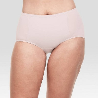Hanes Premium Women's 4pk Tummy Control Briefs - Gray/Beige/Black S: Tagless Mid Rise Knit Underwear
