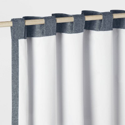 63" Blackout Chambray Cotton Kids' Panel Navy - Pillowfort