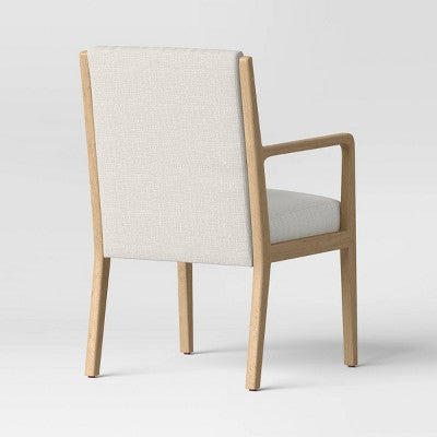 Esters Wood Arm Dining Chair Cream/Natural Wood - Threshold (LOCAL PICKUP ONLY)