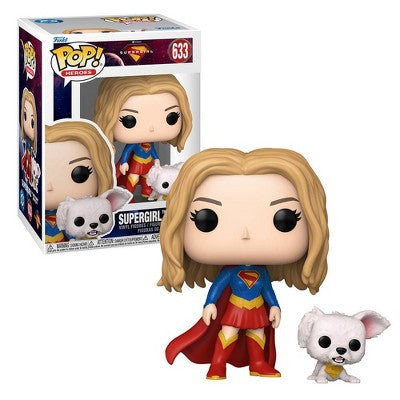 Funko POP! Heroes: DC Studios Supergirl - Supergirl with Puppy Krypto Vinyl Figures #633