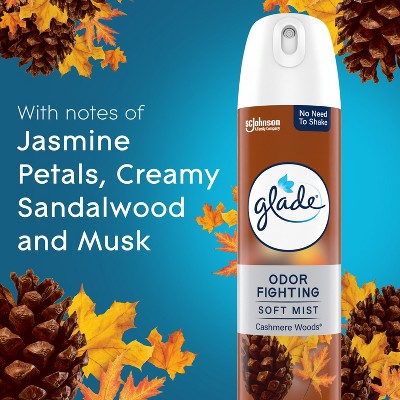 Glade Compressed Gas Aerosol Air Freshener - Cashmere Woods - 8oz