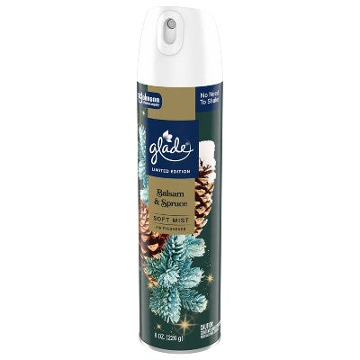 Glade Compressed Gas Air Freshener Aerosol - Balsam & Spruce - 8oz