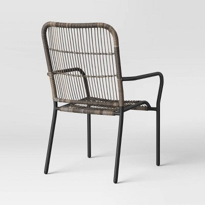 Latigo Stackable Patio Dining Chair Gray - Threshold (LOCAL PICKUP ONLY)