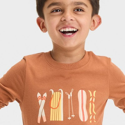 Toddler Boys' Ski and Snowboard T-Shirt Cat & Jack Orange 2T