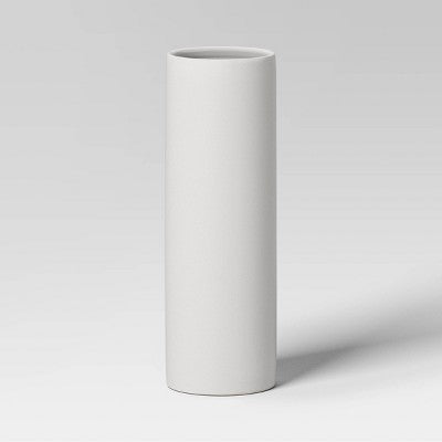 Ceramic Cylinder Decorative Vase White - Room Essentials