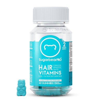 SugarbearPRO Hair Vitamin Vegan Gummy - Multivitamin + Extra Strength Biotin - 62ct