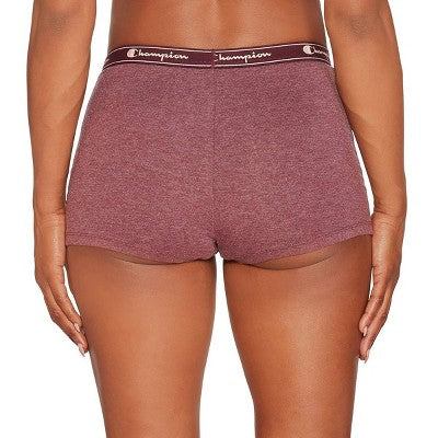 Champion Women's 5pk Cotton Stretch Iconic Essentials Boyshorts - M