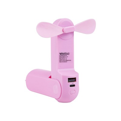 Vivitar 500mAh Power Bank Fan - Pink